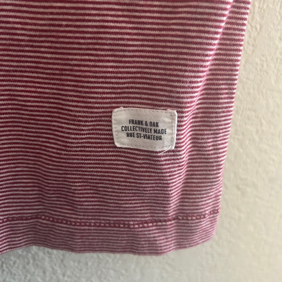 Frank & Oak red striped Tee - Picture 3 of 3